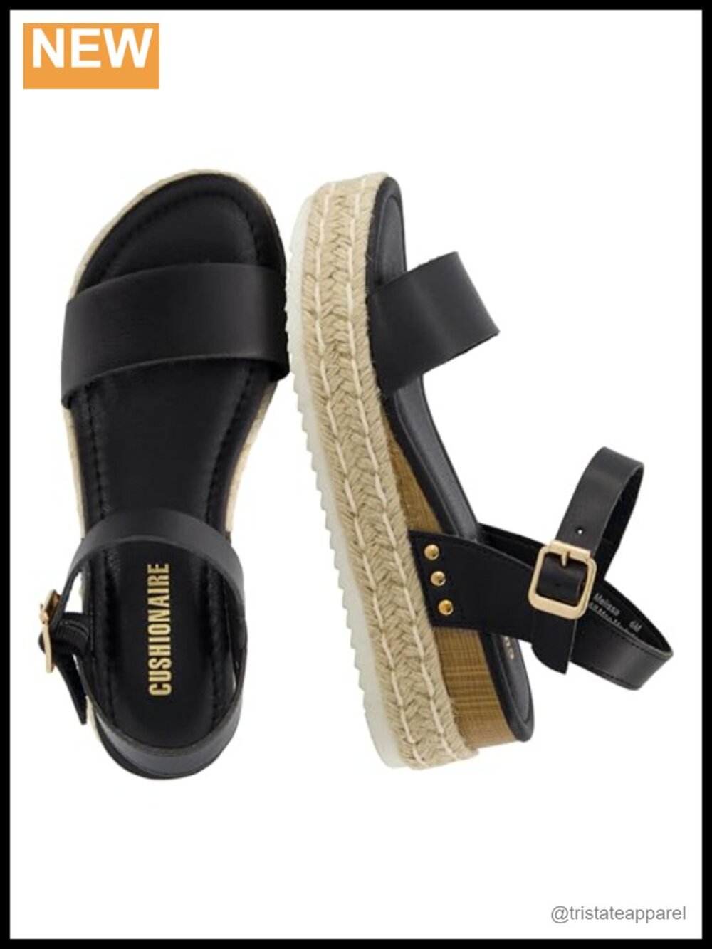 Melissa Espadrille Platform Sandals Vegan Leather Ankle Strap Memory Foam